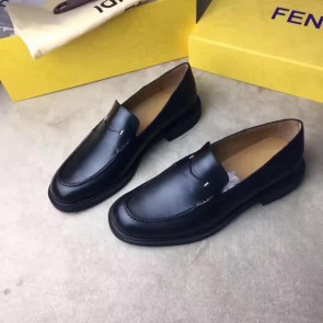 Fendi Loafers Real Calf Leather Men