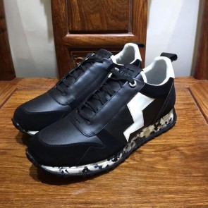Fendi Sneakers Leather Black White Men
