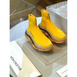 Balenciaga Speed Sock Boots Yellow Men Women