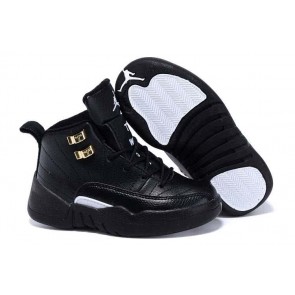 Air Jordan12 Kids All Black Upper