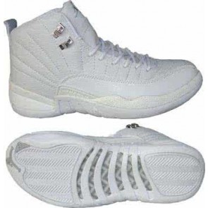 Air Jordan 12 All White Leather Men