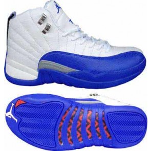 Air Jordan 12 Blue And White Men