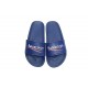 Balenciaga Logo flat pool Slide Sandals Blue