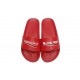 Balenciaga Logo flat pool Slide Sandals Red