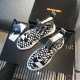 Versace Knitted Fabric Socks Shoes Breathable White And Black Men