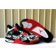 Air Jordan 4 Shoes Red And Black Men