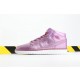 Air Jordan 1 MID Shoes Pink And White Women