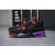 Air Jordan 4 Shoes Black And Purple Men
