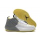 Air Jordan 1 Shoes Grey White And Yellow Men