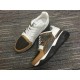 Fendi Sneakers Camel and White leather Black sole Men