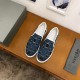 Alexander McQueen Slip-on Fabric Blue Jeans Leather White Sole Men