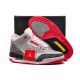 Air Jordan 3 Shoes White Red And Grey Women